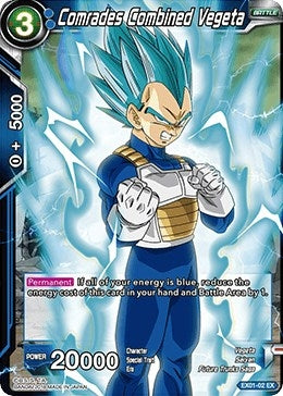Image for Comrades Combined Vegeta (Foil) (Expansion Deck Box Set 01: Mighty Heroes) (EX01-02) - Dragon Ball Super: Masters