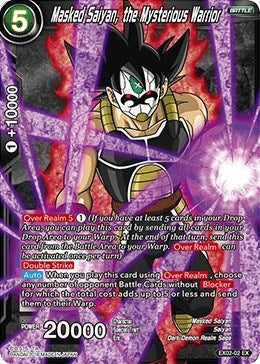 Image for Masked Saiyan, the Mysterious Warrior (Foil) (Expansion Deck Box Set 02: Dark Demon's Villains) (EX02-02) - Dragon Ball Super: Masters