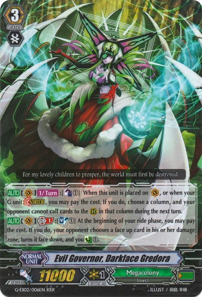 Image for Evil Governor, Darkface Gredora (G-EB02: The AWAKENING ZOO) (G-EB02/006EN) - Cardfight Vanguard