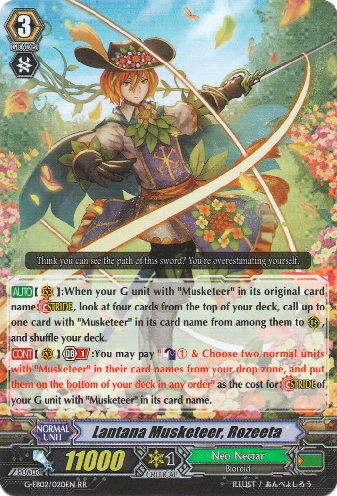 Image for Lantana Musketeer, Rozeeta (G-EB02: The AWAKENING ZOO) (G-EB02/020EN) - Cardfight Vanguard