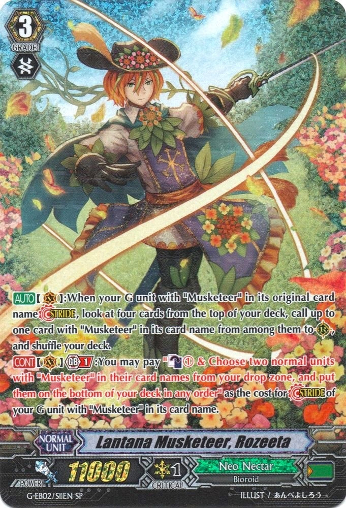 Image for Lantana Musketeer, Rozeeta (SP) (G-EB02: The AWAKENING ZOO) (G-EB02/S11EN) - Cardfight Vanguard