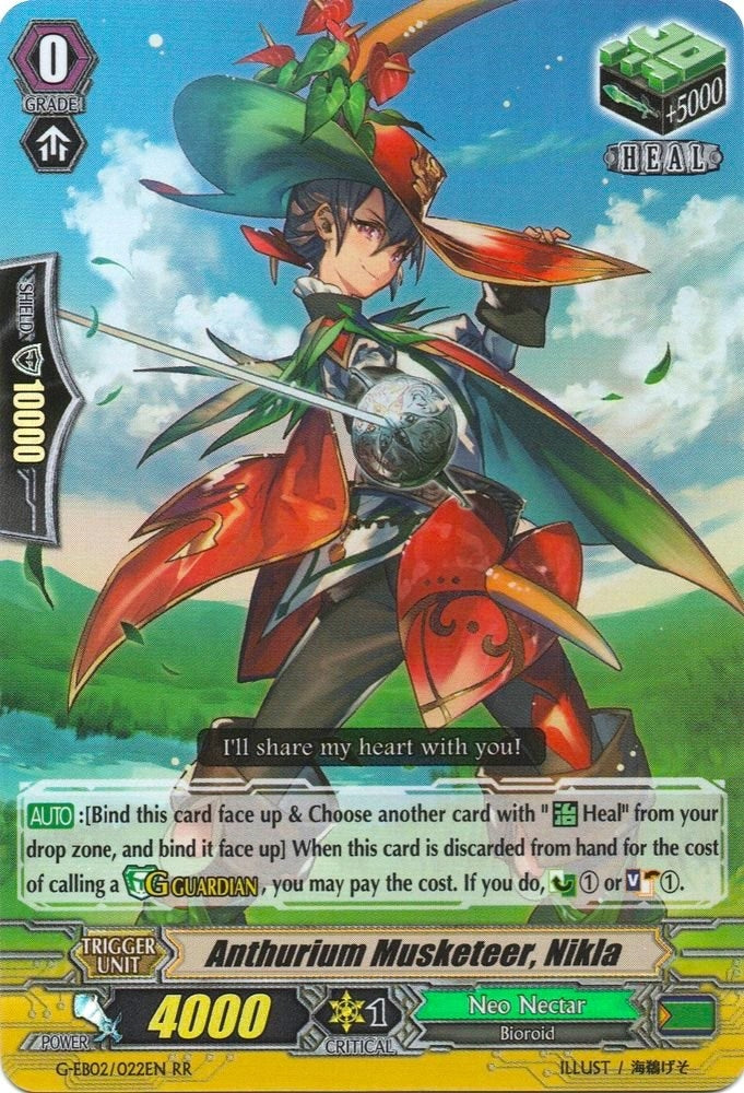 Image for Anthurium Musketeer, Nikla (G-EB02: The AWAKENING ZOO) (G-EB02/022EN) - Cardfight Vanguard