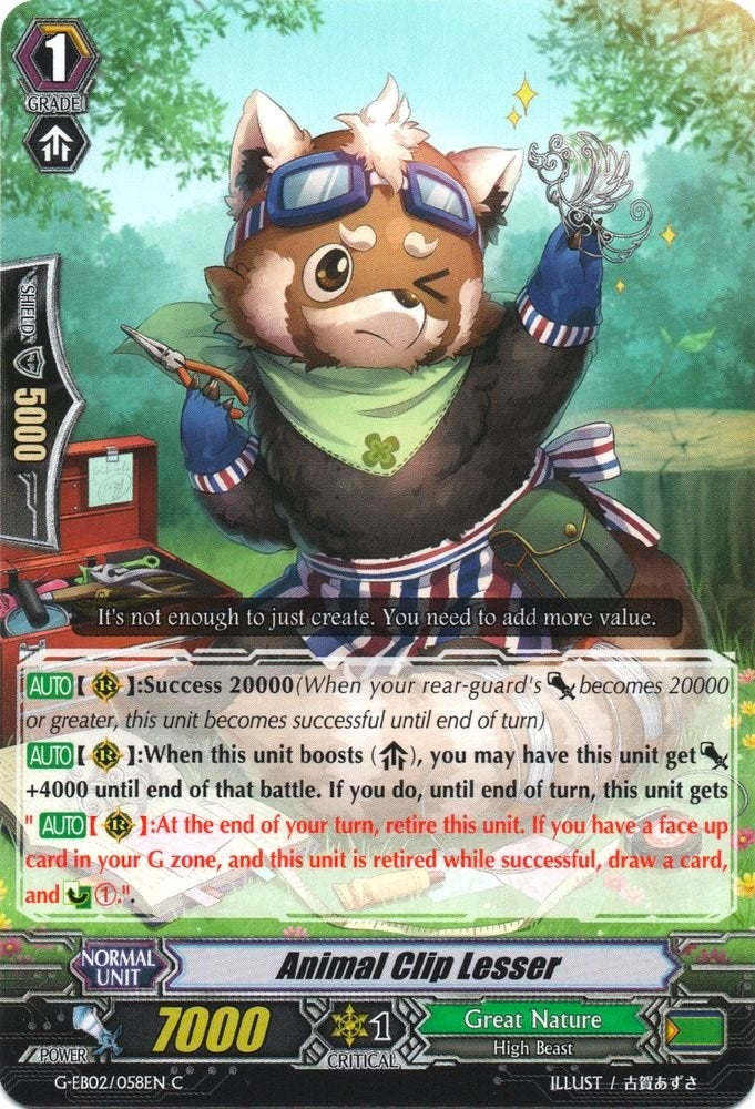 Image for Animal Clip Lesser (G-EB02: The AWAKENING ZOO) (G-EB02/058EN) - Cardfight Vanguard