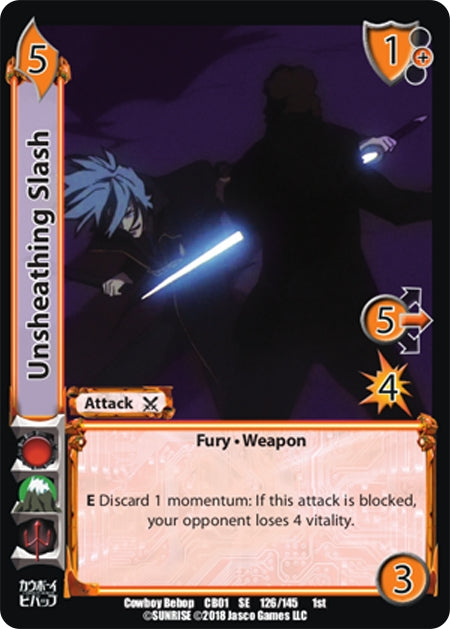 Image for Unsheathing Slash (Cowboy Bebop) (126) - UniVersus