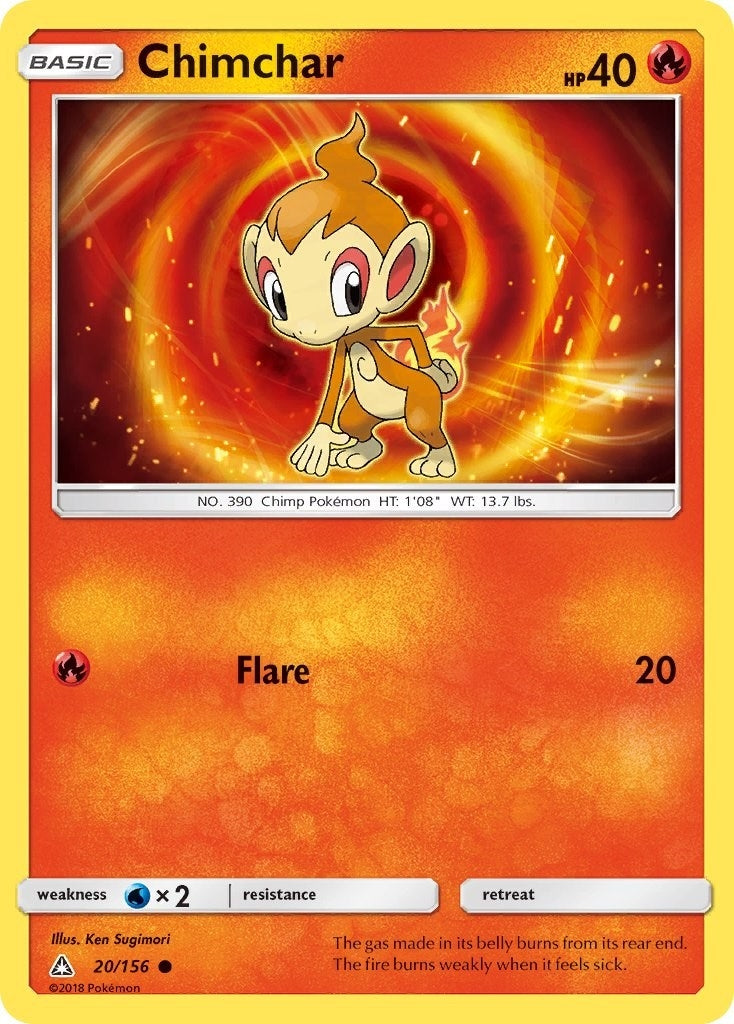 Image for Chimchar (20) (SM - Ultra Prism) (20/156) - Pokemon