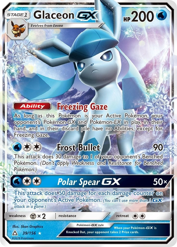 Image for Glaceon GX (SM - Ultra Prism) (39/156) - Pokemon