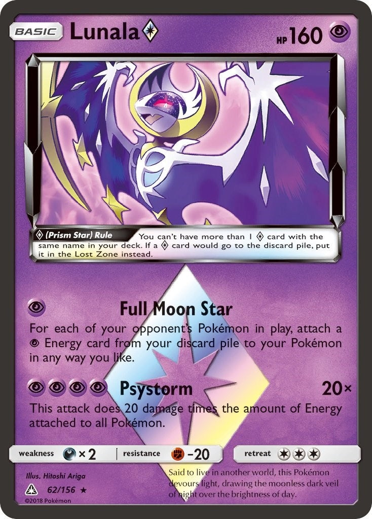 Image for Lunala Prism Star (SM - Ultra Prism) (62/156) - Pokemon