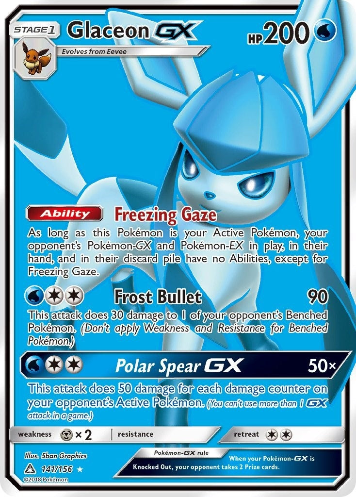 Image for Glaceon GX (Full Art) (SM - Ultra Prism) (141/156) - Pokemon