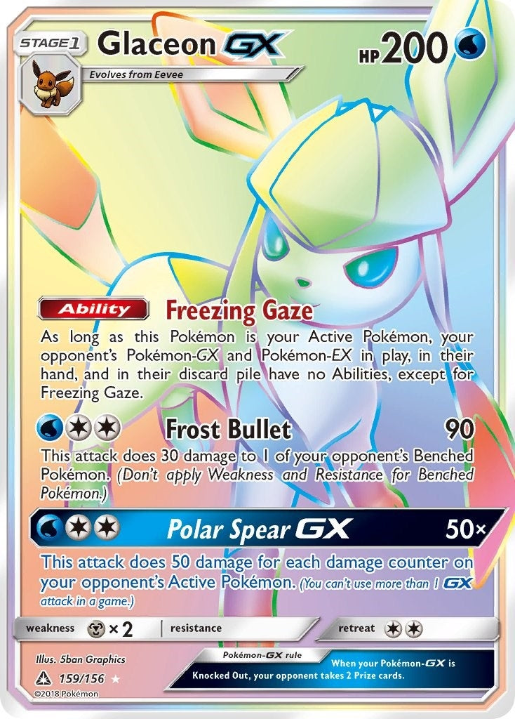 Image for Glaceon GX (Secret Rare) (SM - Ultra Prism) (159/156) - Pokemon