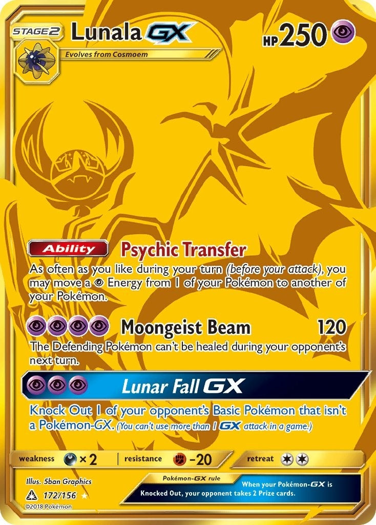 Image for Lunala GX (Secret Rare) (SM - Ultra Prism) (172/156) - Pokemon