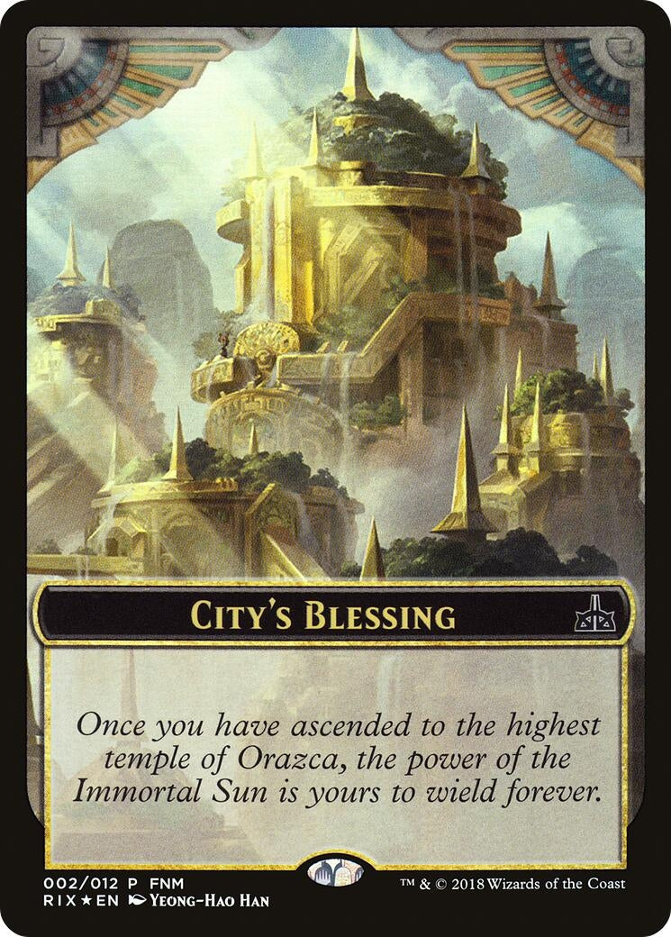 Image for City's Blessing // Elemental Double-Sided Token (FNM Promos) (2) - Magic: The Gathering