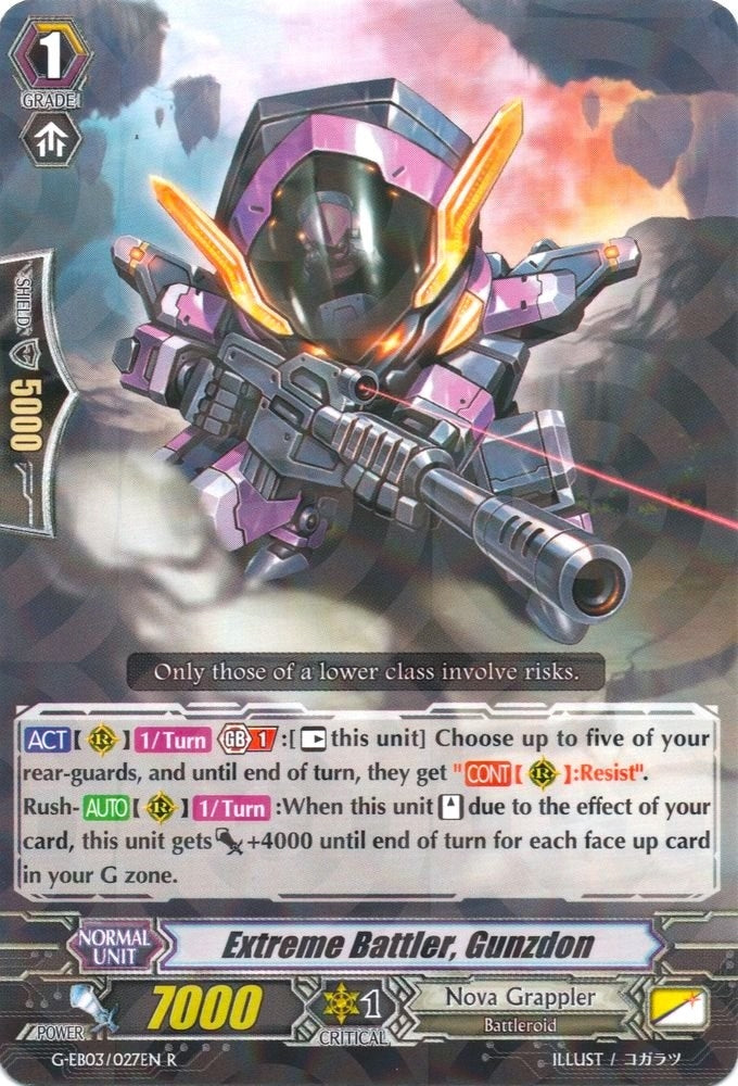 Image for Extreme Battler, Gunzdon (G-EB03: The GALAXY STAR GATE) (G-EB03/027EN) - Cardfight Vanguard