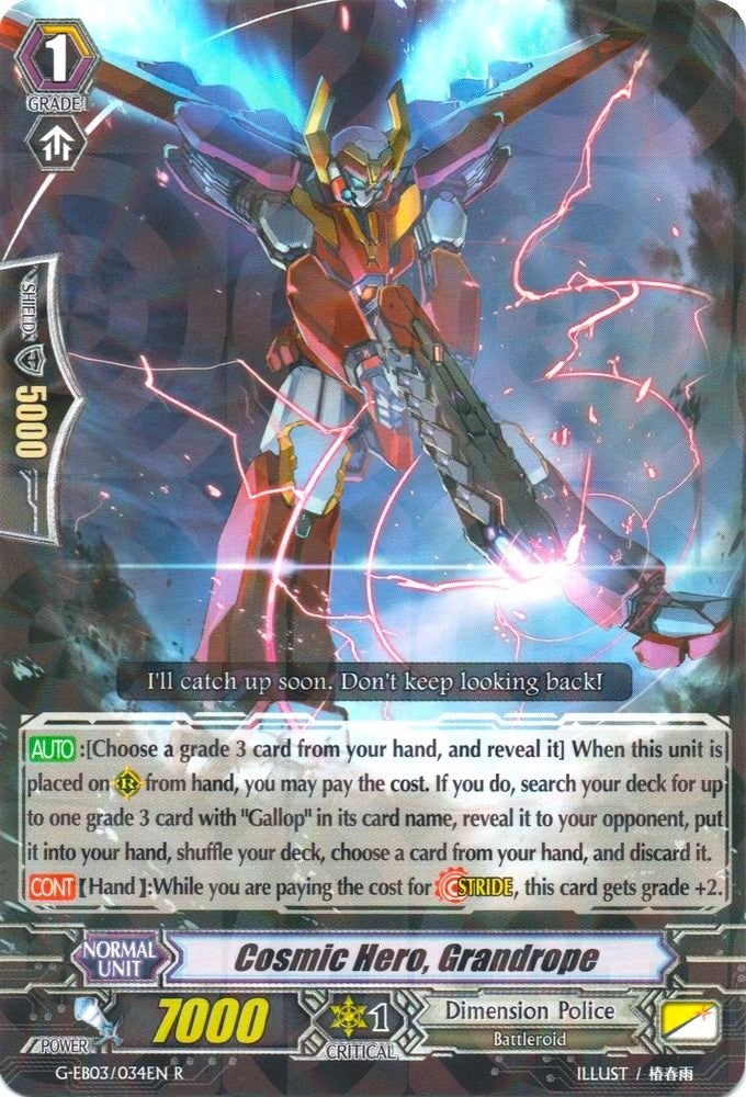 Image for Cosmic Hero, Grandrope (G-EB03: The GALAXY STAR GATE) (G-EB03/034EN) - Cardfight Vanguard
