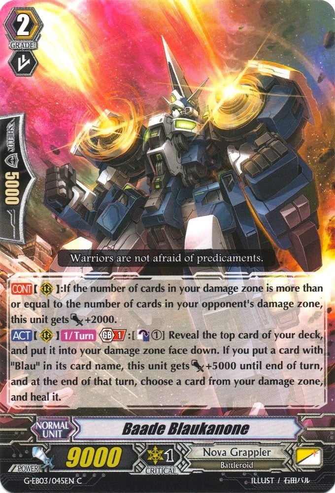 Image for Baade Blaukanone (G-EB03: The GALAXY STAR GATE) (G-EB03/045EN) - Cardfight Vanguard