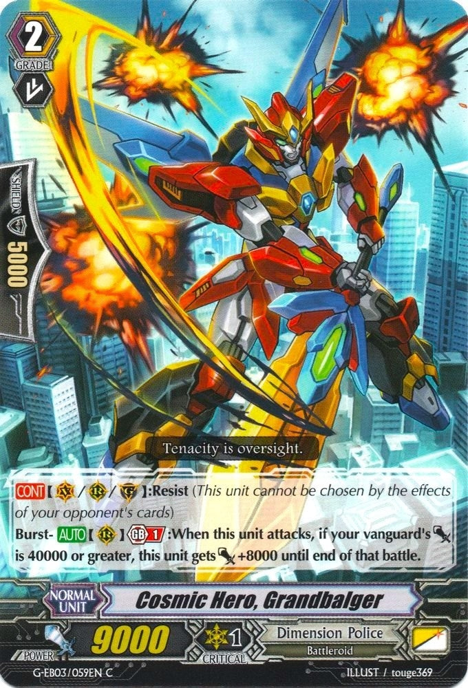 Image for Cosmic Hero, Granbalger (G-EB03: The GALAXY STAR GATE) (G-EB03/059EN) - Cardfight Vanguard