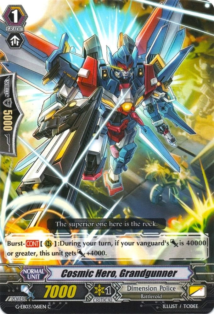 Image for Cosmic Hero, Grandgunner (G-EB03: The GALAXY STAR GATE) (G-EB03/061EN) - Cardfight Vanguard