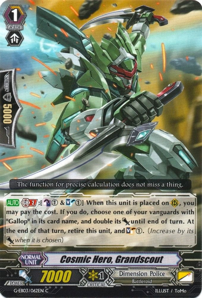 Image for Cosmic Hero, Grandscout (G-EB03: The GALAXY STAR GATE) (G-EB03/062EN) - Cardfight Vanguard