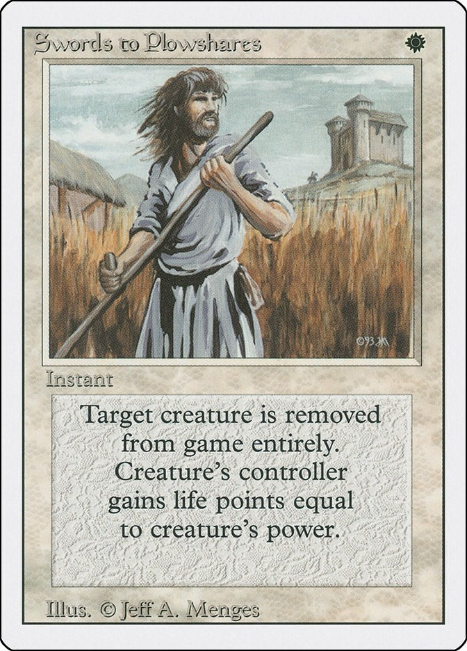 Image for Swords to Plowshares (Revised Edition) - Magic: The Gathering