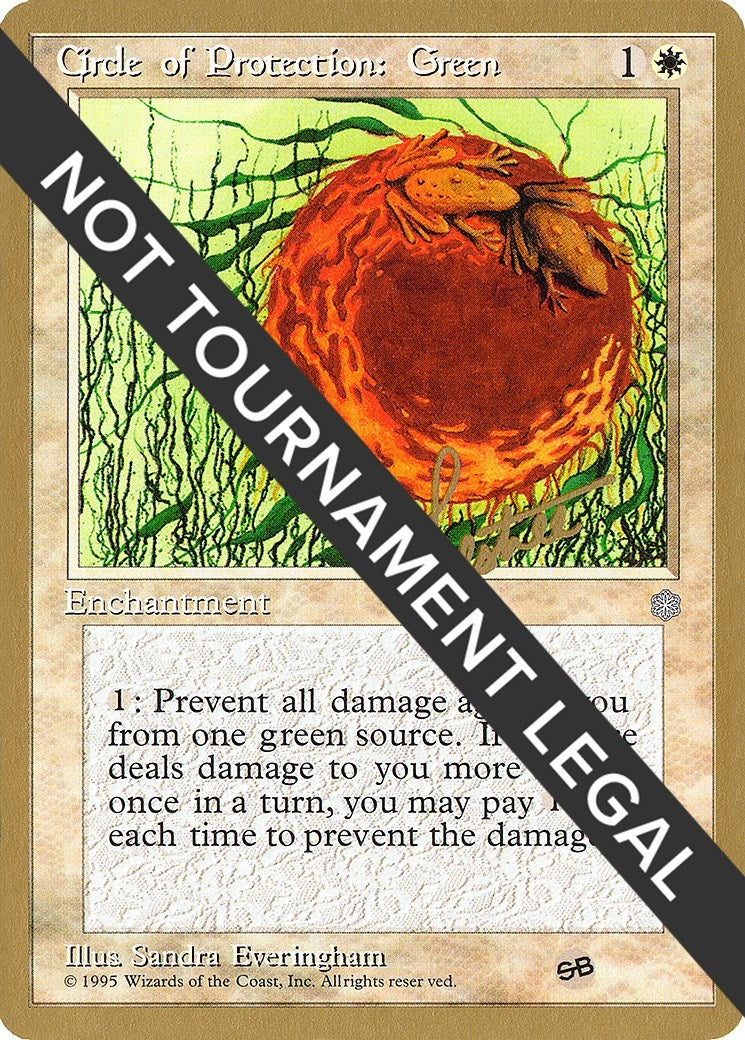 Image for Circle of Protection: Green - 1996 Bertrand Lestree (ICE) (SB) (World Championship Decks) - Magic: The Gathering