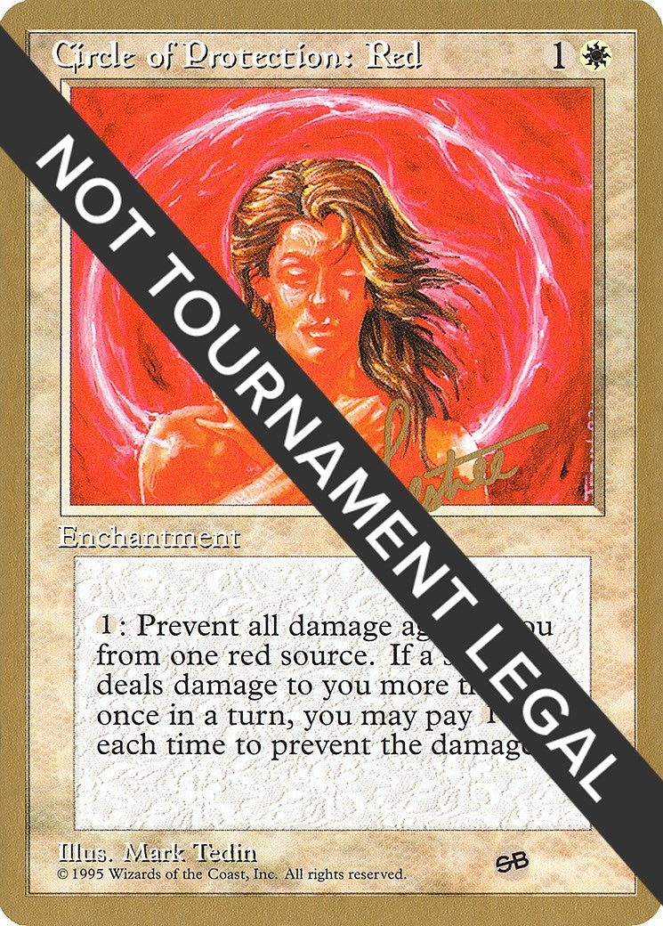 Image for Circle of Protection: Red - 1996 Bertrand Lestree (4ED) (SB) (World Championship Decks) - Magic: The Gathering