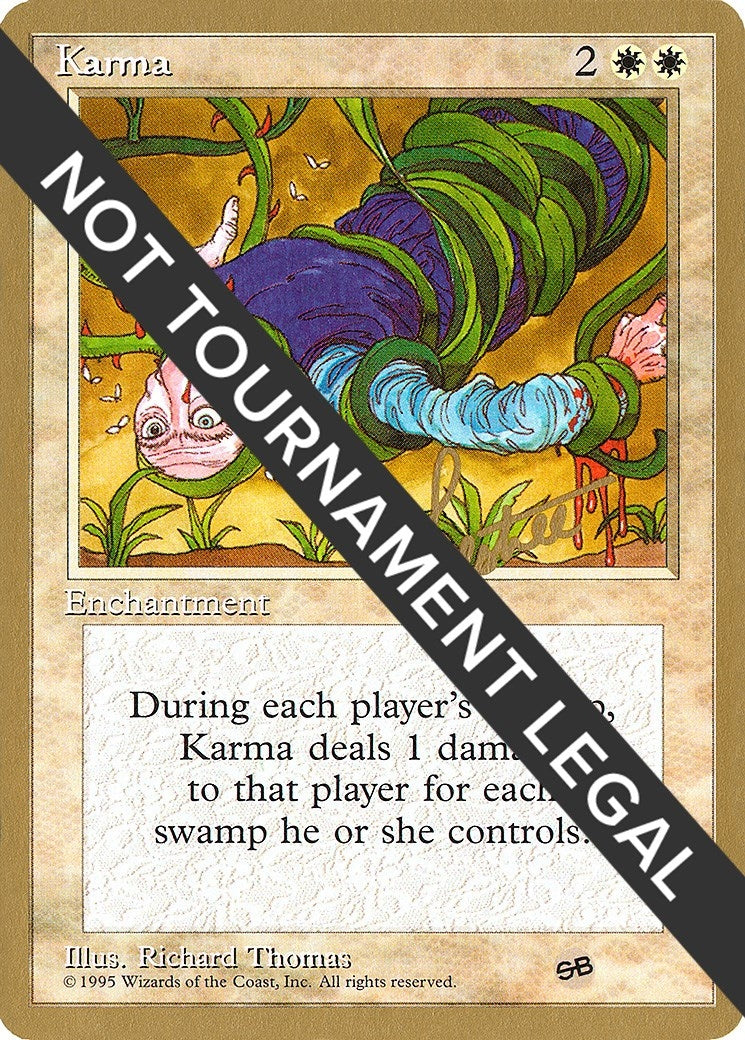 Image for Karma - 1996 Bertrand Lestree (4ED) (SB) (World Championship Decks) - Magic: The Gathering
