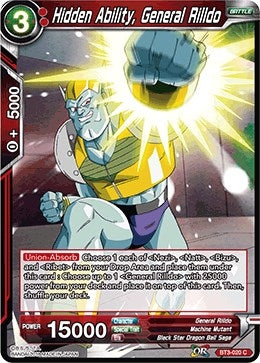 Image for Hidden Ability, General Rilldo (Cross Worlds) (BT3-020) - Dragon Ball Super: Masters
