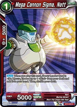 Image for Mega Cannon Sigma, Natt (Cross Worlds) (BT3-023) - Dragon Ball Super: Masters