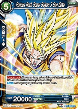 Image for Furious Rush Super Saiyan 3 Son Goku (Cross Worlds) (BT3-035) - Dragon Ball Super: Masters