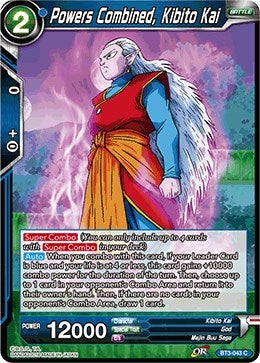 Image for Powers Combined, Kibito Kai (Cross Worlds) (BT3-043) - Dragon Ball Super: Masters