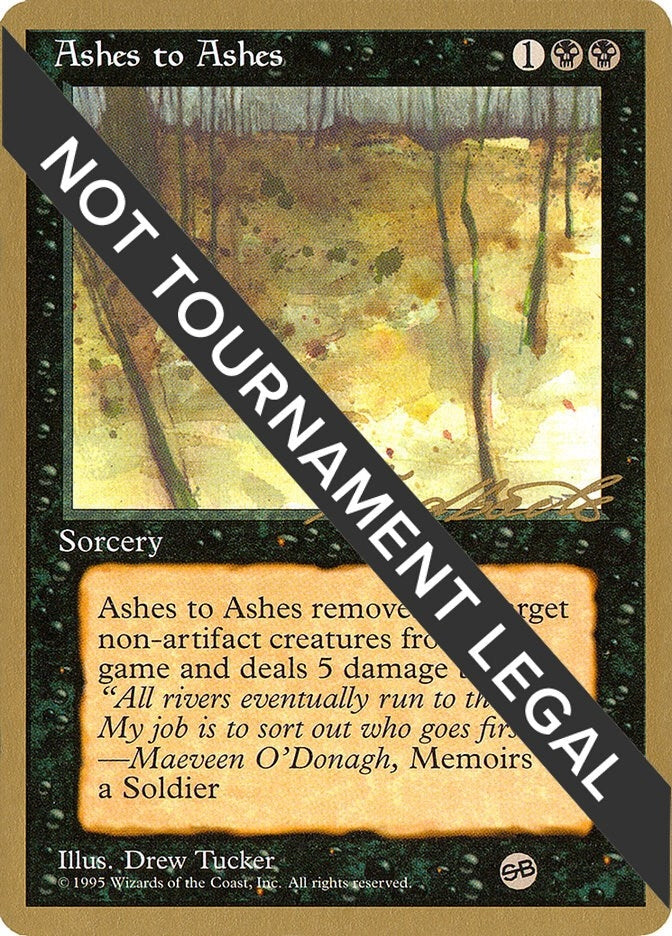 Image for Ashes to Ashes - 1996 Leon Lindback (4ED) (SB) (World Championship Decks) - Magic: The Gathering