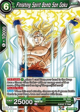 Image for Finishing Spirit Bomb Son Goku (Cross Worlds) (BT3-057) - Dragon Ball Super: Masters