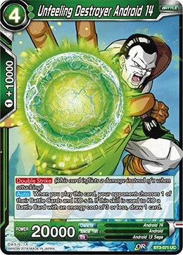 Image for Unfeeling Destroyer Android 14 (Cross Worlds) (BT3-071) - Dragon Ball Super: Masters