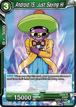 Image for Android 15, Just Saying Hi (Cross Worlds) (BT3-074) - Dragon Ball Super: Masters