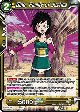 Image for Gine, Family of Justice (Cross Worlds) (BT3-087) - Dragon Ball Super: Masters