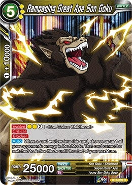 Image for Rampaging Great Ape Son Goku (Cross Worlds) (BT3-089) - Dragon Ball Super: Masters