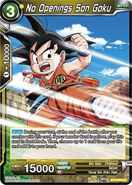 Image for No Openings Son Goku (Cross Worlds) (BT3-090) - Dragon Ball Super: Masters