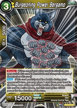 Image for Burgeoning Power Bergamo (Cross Worlds) (BT3-103) - Dragon Ball Super: Masters