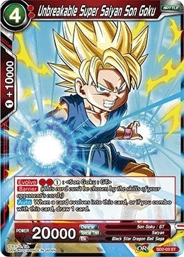 Image for Unbreakable Super Saiyan Son Goku (Cross Worlds) (SD2-03) - Dragon Ball Super: Masters