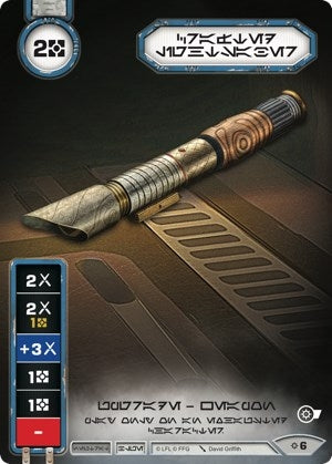 Image for Crafted Lightsaber (Extended Full Art) (Aurebesh Text) (SWD: Promo Cards) (6) - Star Wars: Destiny