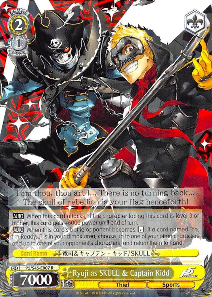 Image for Ryuji as SKULL & Captain Kidd (Persona 5) (P5/S45-E007 R) - Weiss Schwarz
