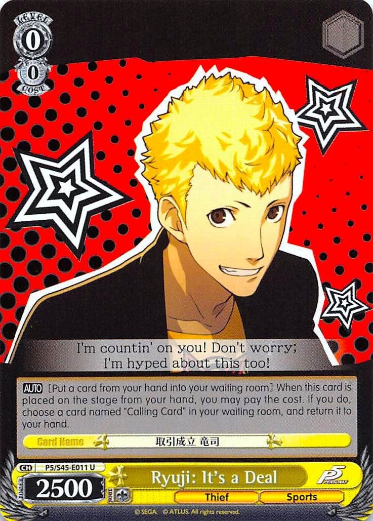 Image for Ryuji: It's a Deal (Persona 5) (P5/S45-E011 U) - Weiss Schwarz