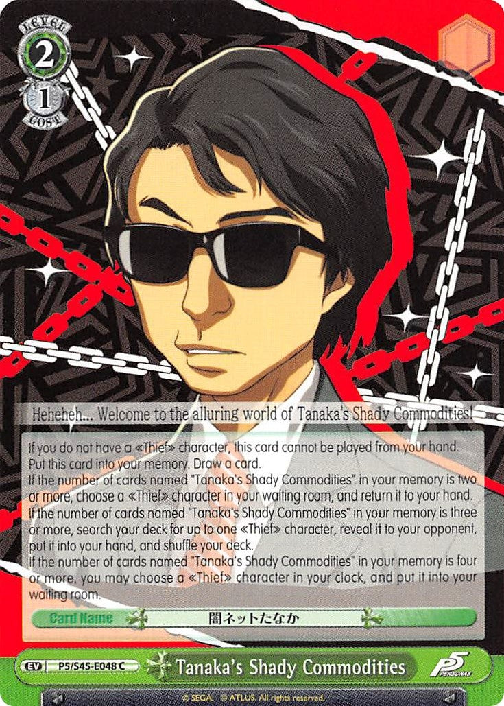 Image for Tanaka's Shady Commodities (Persona 5) (P5/S45-E048 C) - Weiss Schwarz