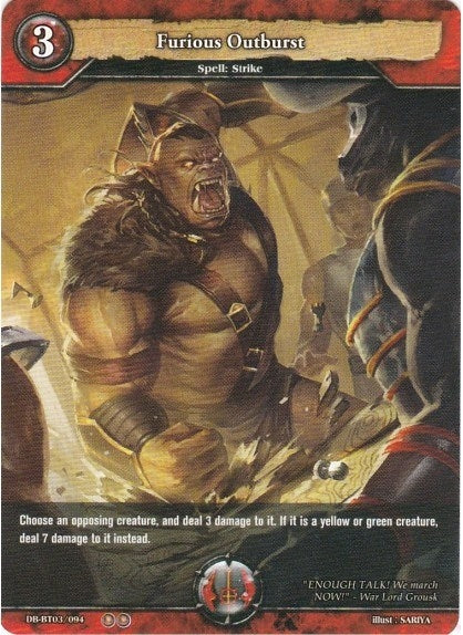 Image for Furious Outburst (Gears of Apocalypse) (DB-BT03/094) - Dragoborne