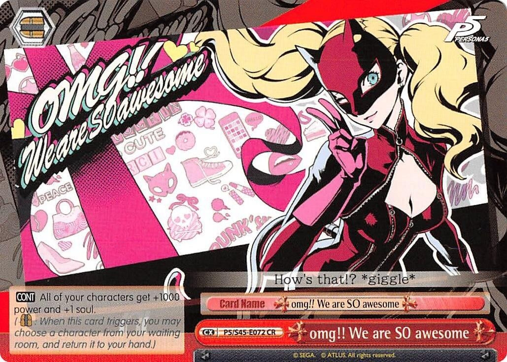 Image for omg!! We are SO awesome (Persona 5) (P5/S45-E072 CR) - Weiss Schwarz