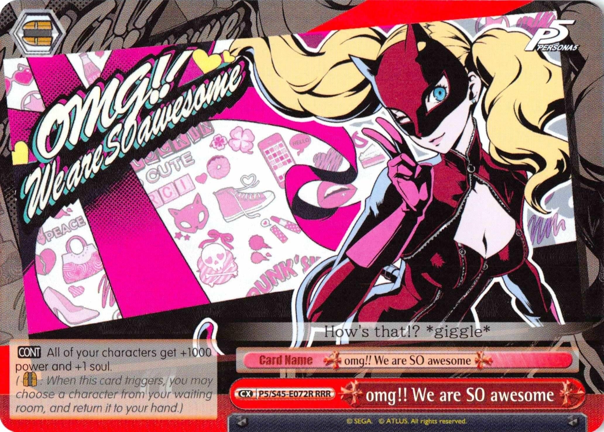Image for omg!! We are SO awesome (RRR) (Persona 5) (P5/S45-E072R RRR) - Weiss Schwarz
