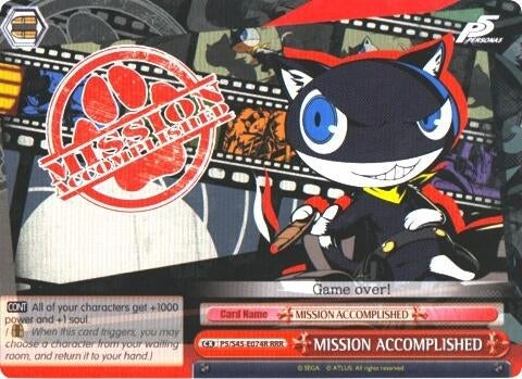 Image for MISSION ACCOMPLISHED (RRR) (Persona 5) (P5/S45-E074R RRR) - Weiss Schwarz
