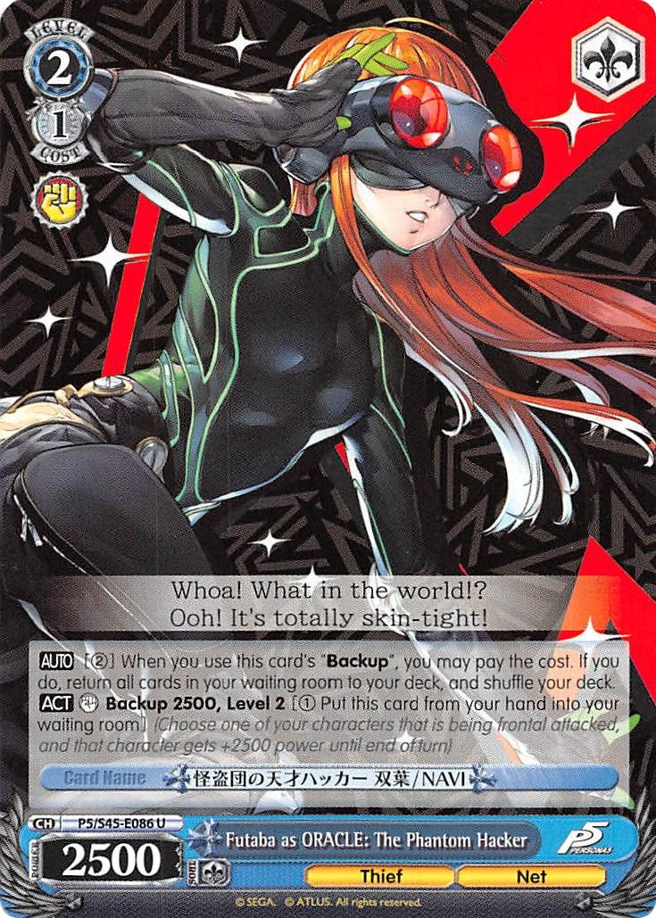 Image for Futaba as ORACLE: The Phantom Hacker (Persona 5) (P5/S45-E086 U) - Weiss Schwarz