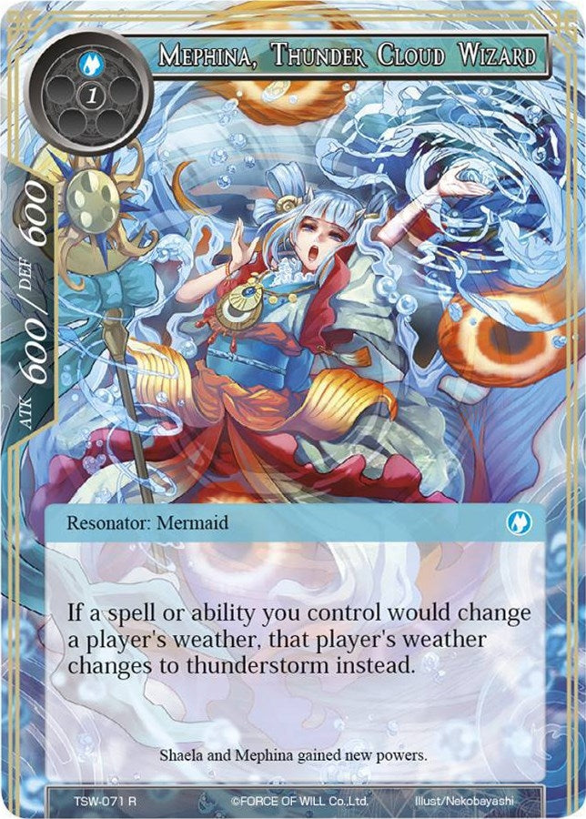 Image for Mephina, Thunder Cloud Wizard (The Time Spinning Witch) (TSW-071) - Force of Will