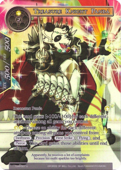 Image for Treasure Knight Panda (Full Art) (The Time Spinning Witch) (TSW-027) - Force of Will
