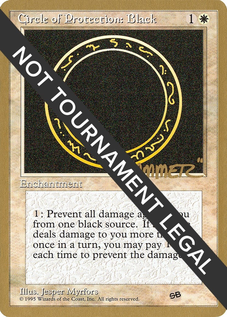 Image for Circle of Protection: Black - 1996 Shawn "Hammer" Regnier (4ED) (SB) (World Championship Decks) - Magic: The Gathering